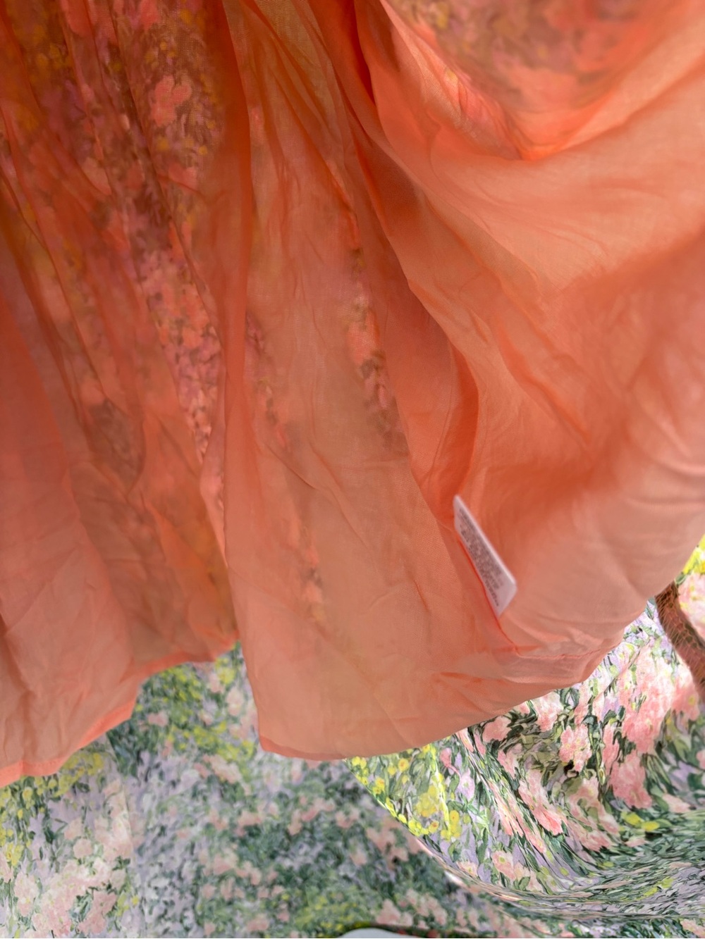 ❤️NEW entro Floral Zip-Front Midi Dress in Green and Orange - Picture 8 of 10